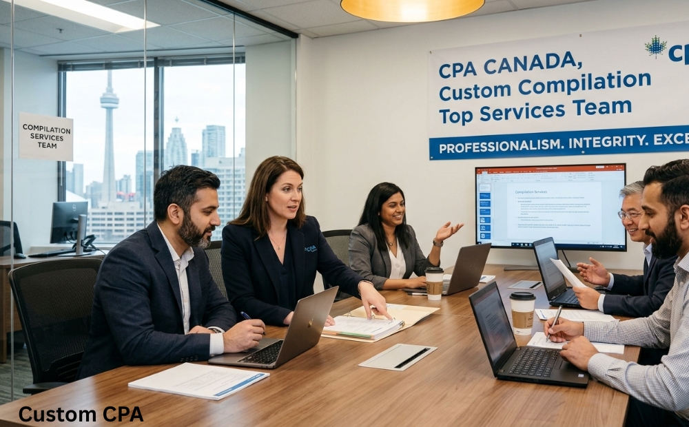 Custom CPA Canada, compilation top Services team working in the office, Canada