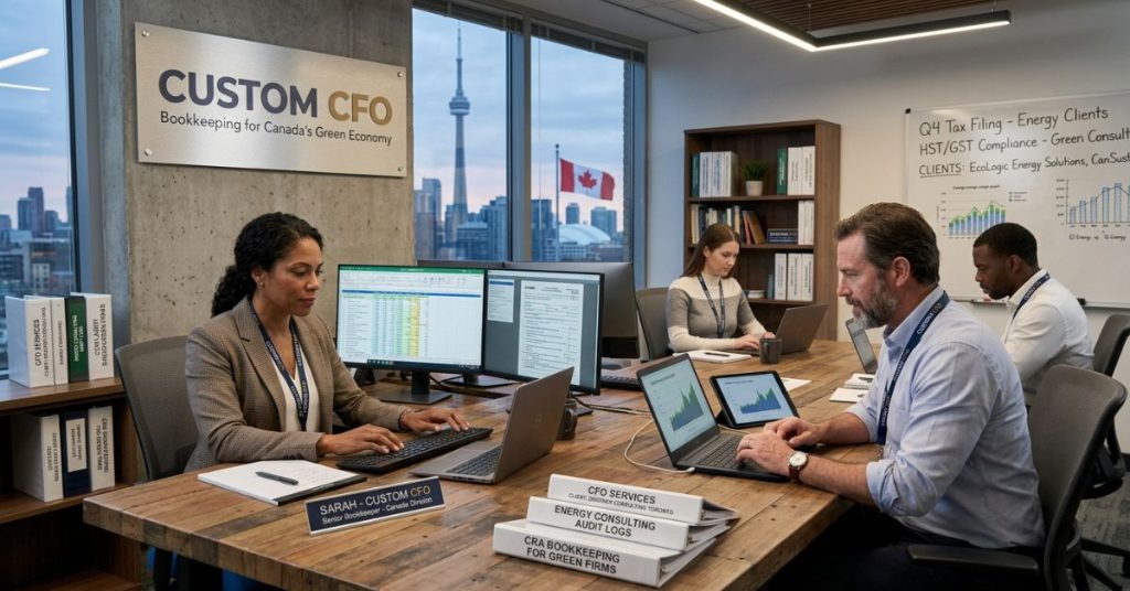 Bookkeeping services for energy efficiency consulting firms Canada