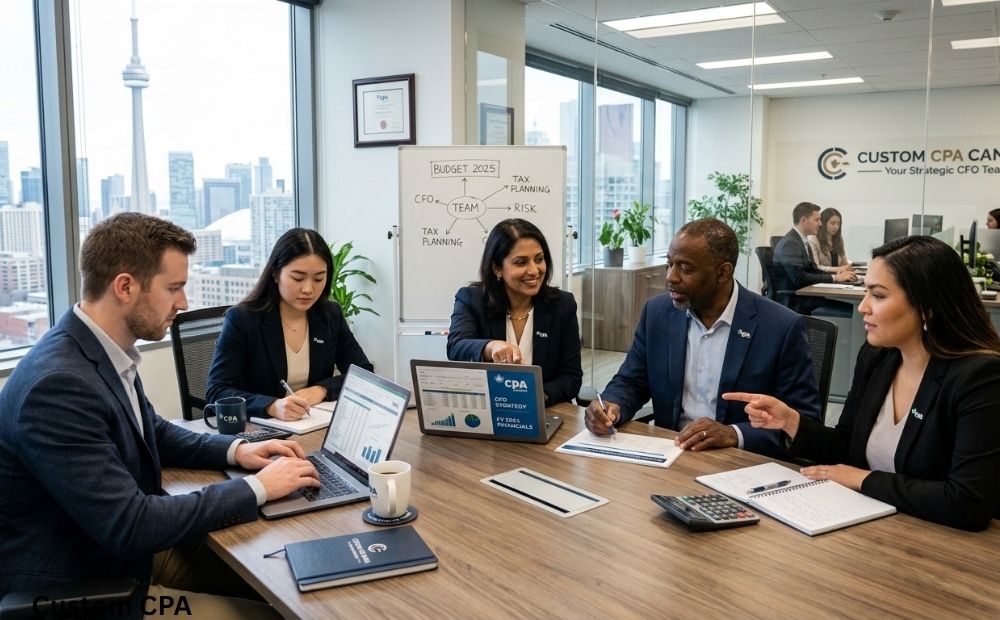 Custom CPA Canada, CFO team working in the office, Canada